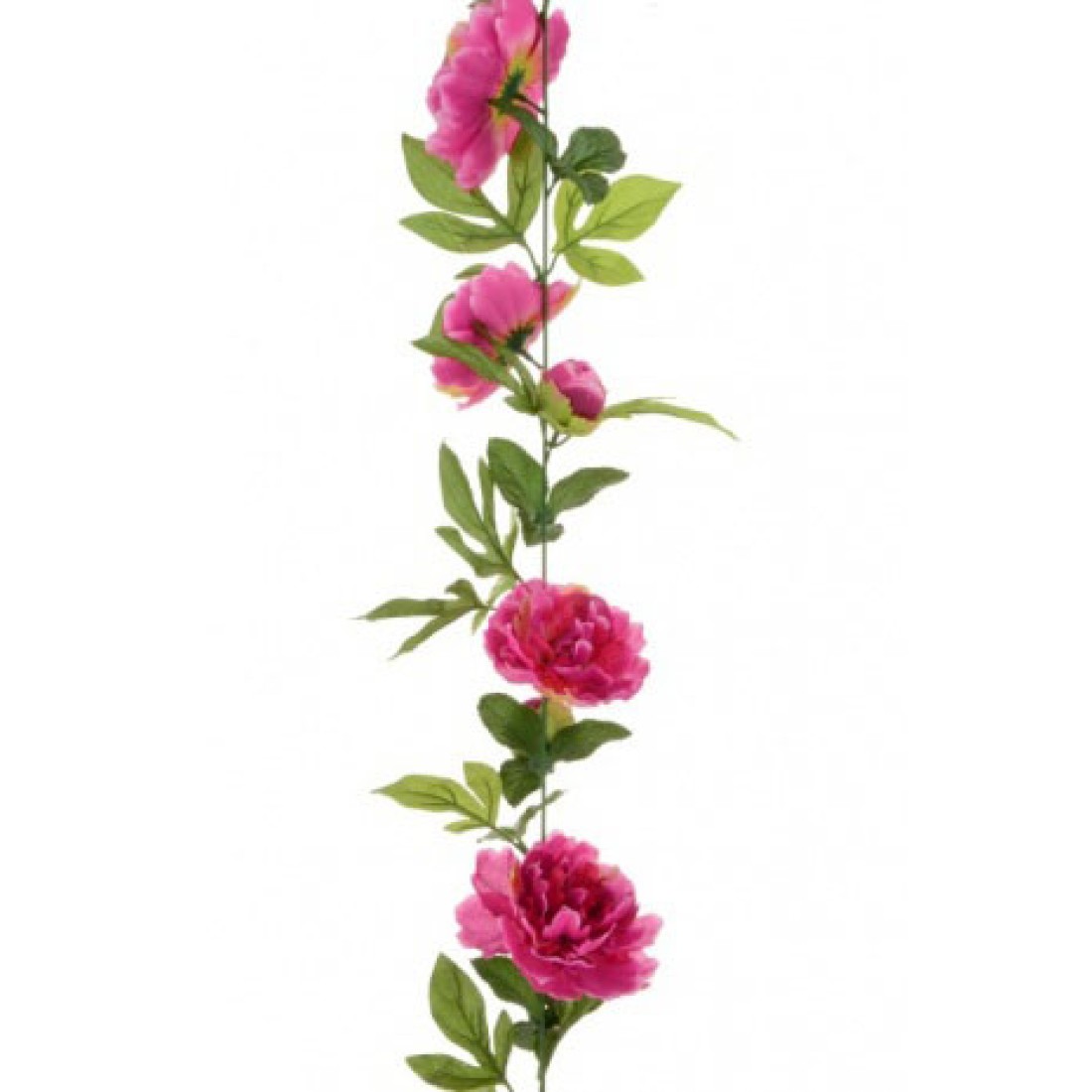 Artificial Peony Flowers Garland Dark Pink 180cm Artificial Flowers